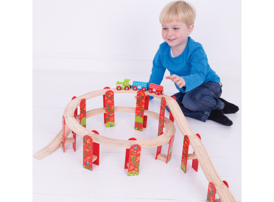 Bigjigs Rail Viacúrovňový set koľají