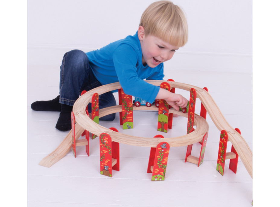 Bigjigs Rail Viacúrovňový set koľají