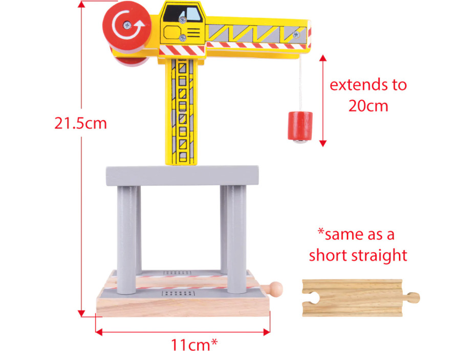 Bigjigs Rail Veľký žeriav žltý