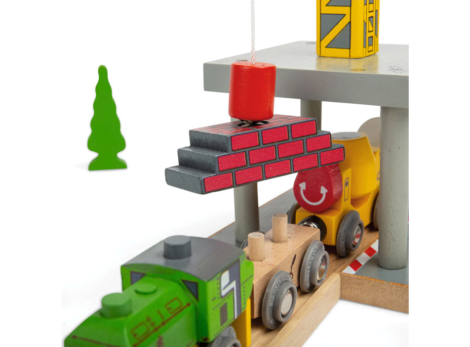 Bigjigs Rail Veľký žeriav žltý