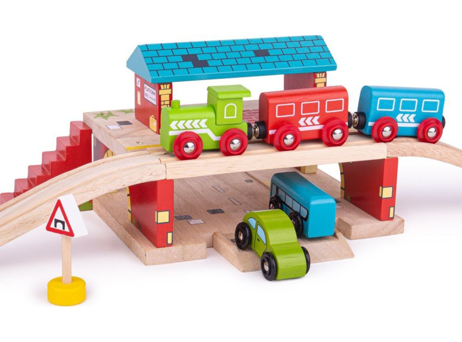 Bigjigs Rail Železničná stanica nad cestou