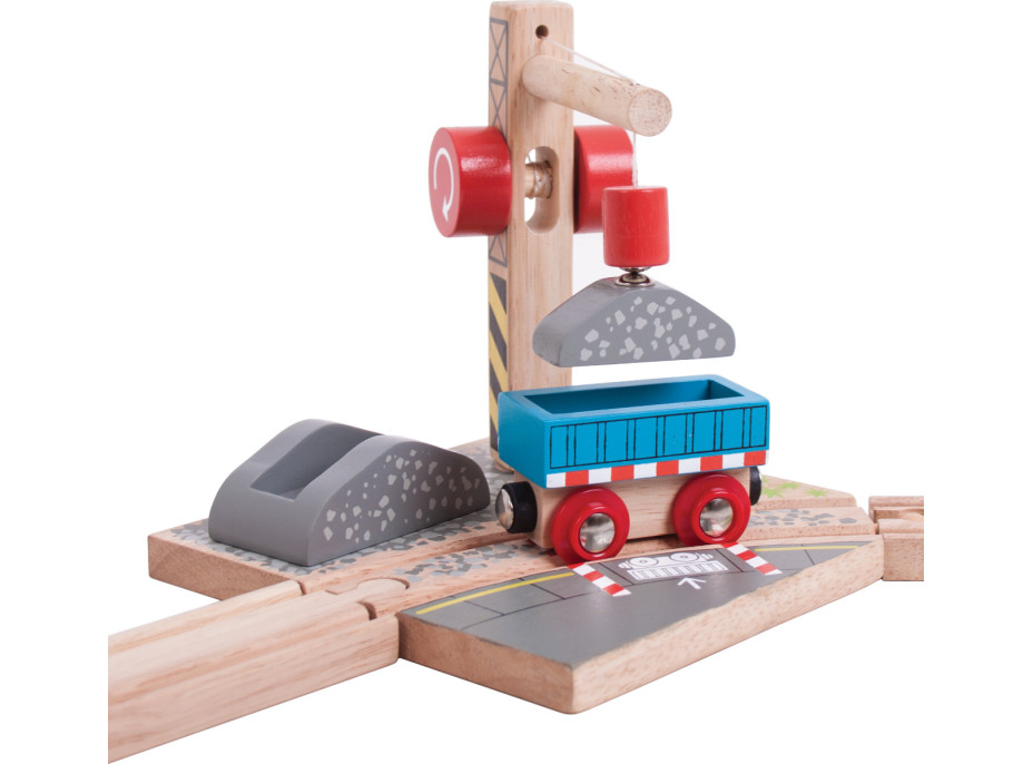 Bigjigs Rail Žeriav so štrkom