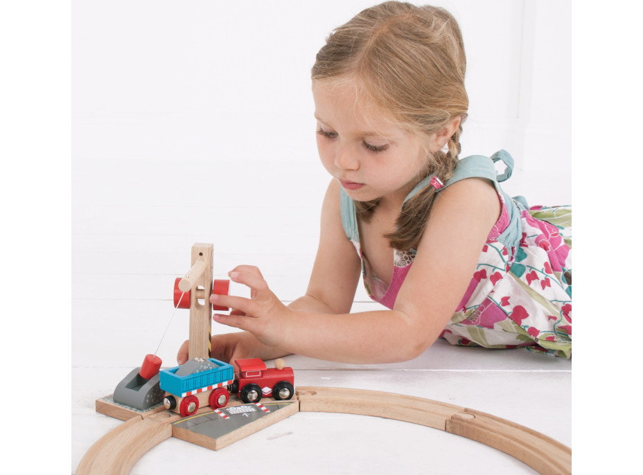 Bigjigs Rail Žeriav so štrkom