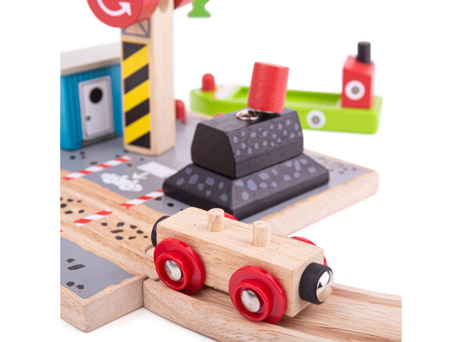 Bigjigs Rail Uhoľný dok so žeriavom