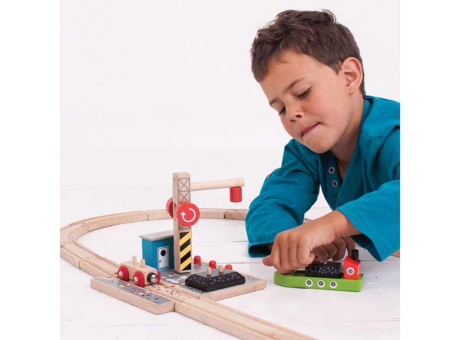 Bigjigs Rail Uhoľný dok so žeriavom