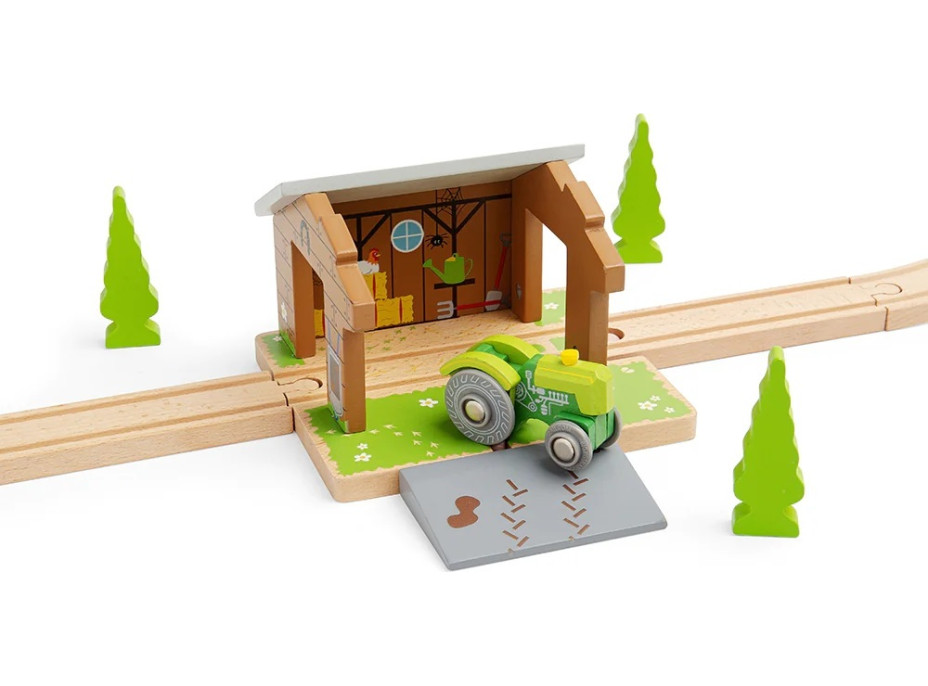 Bigjigs Rail Stodola na koľajniciach