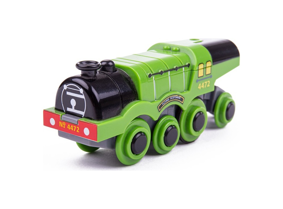 Bigjigs Rail Elektrická lokomotíva Flying Scotsman zelená