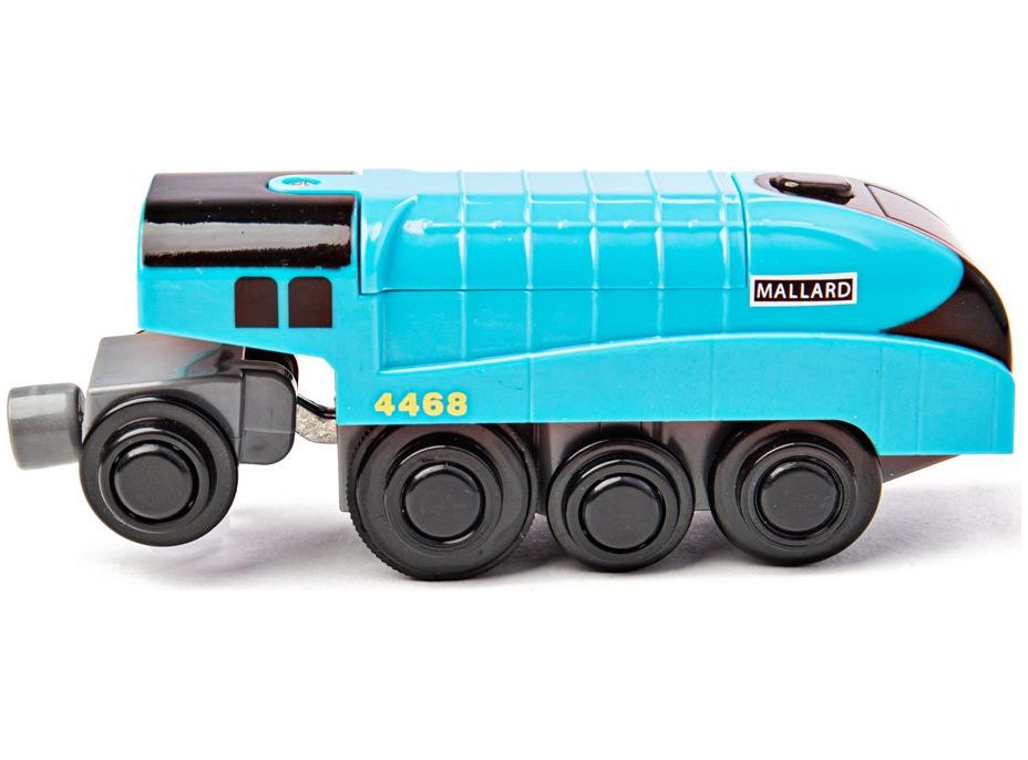 Bigjigs Rail Elektrická lokomotíva Mallard modrá