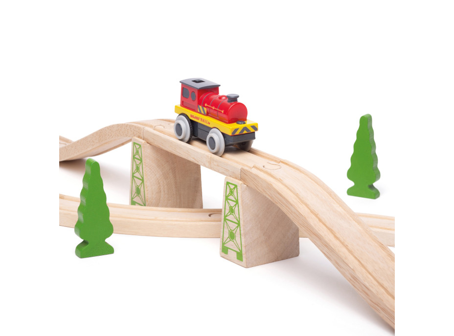 Bigjigs Rail Elektrická lokomotíva Červený silák