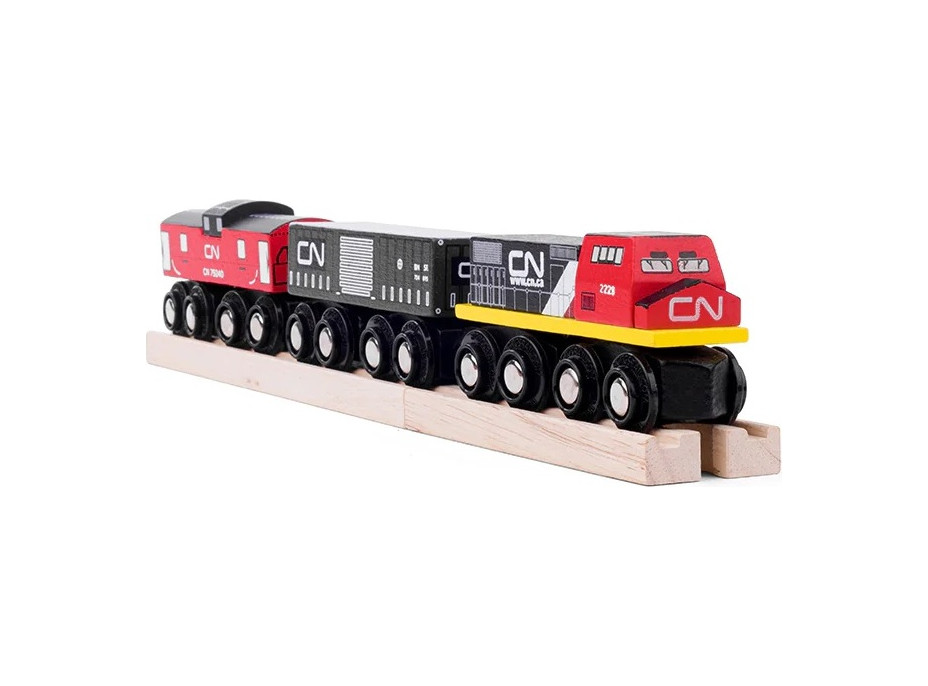 Bigjigs Rail CN nákladný vlak + koľaje