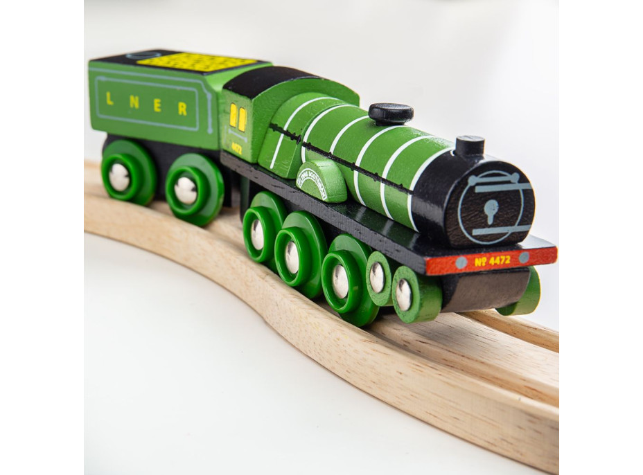 Bigjigs Rail Drevená replika lokomotíva Flying Scotsman