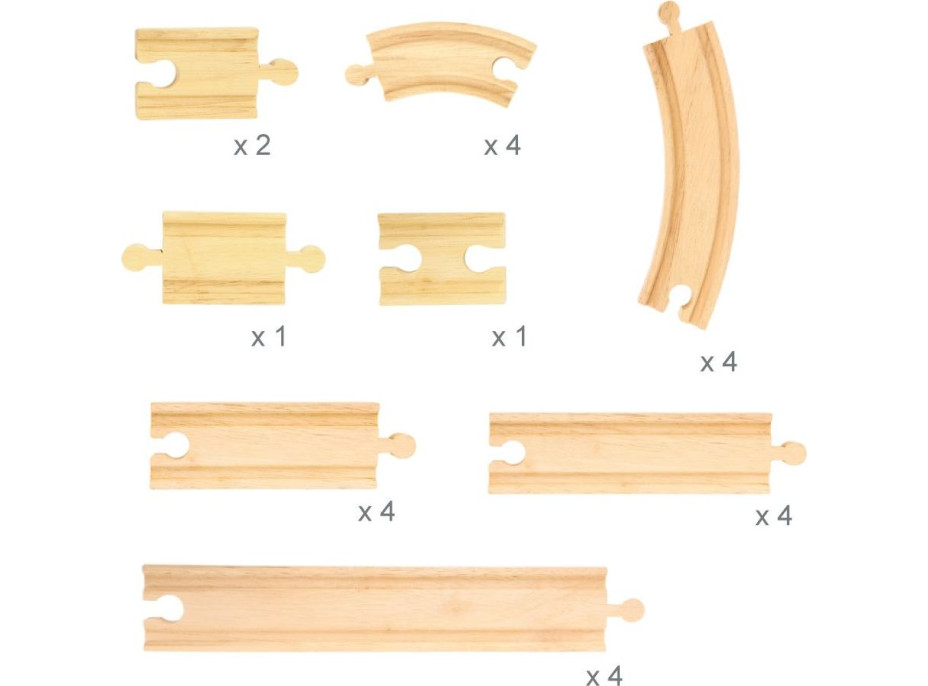 Bigjigs Rail Drevené koľaje set 24 dielov