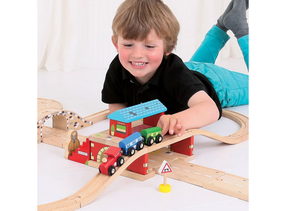 Bigjigs Rail Železničná stanica nad cestou