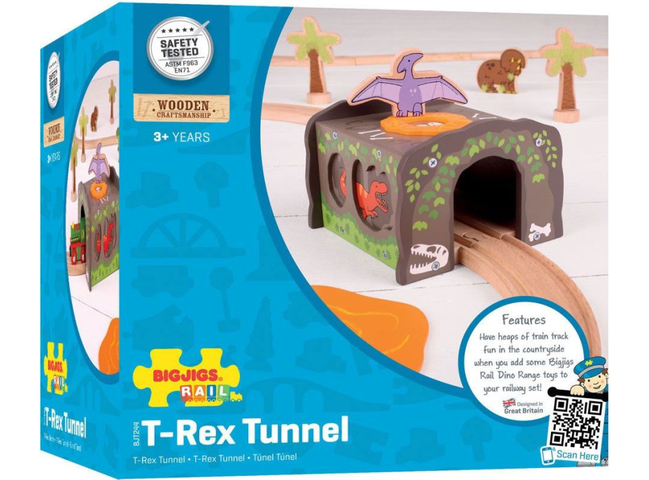 Bigjigs Rail Dinosaurie tunel T-Rex