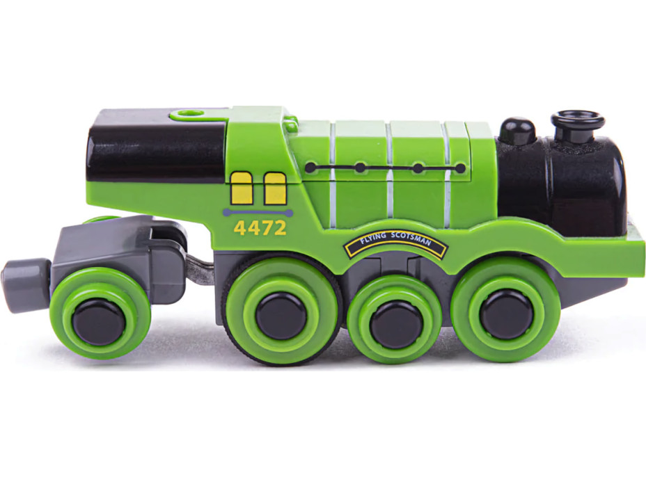 Bigjigs Rail Elektrická lokomotíva Flying Scotsman zelená