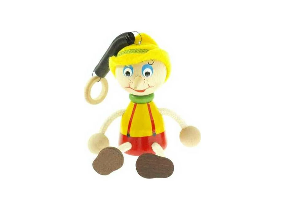 Pinocchio s klobúkom na pružine