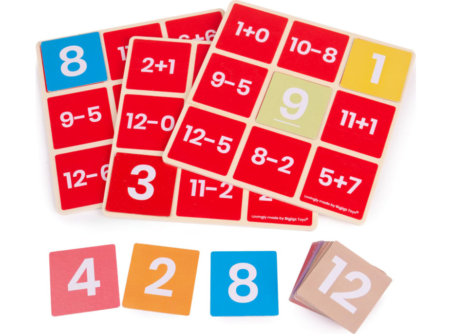 Bigjigs Toys Matematické bingo Sčítanie a odčítanie