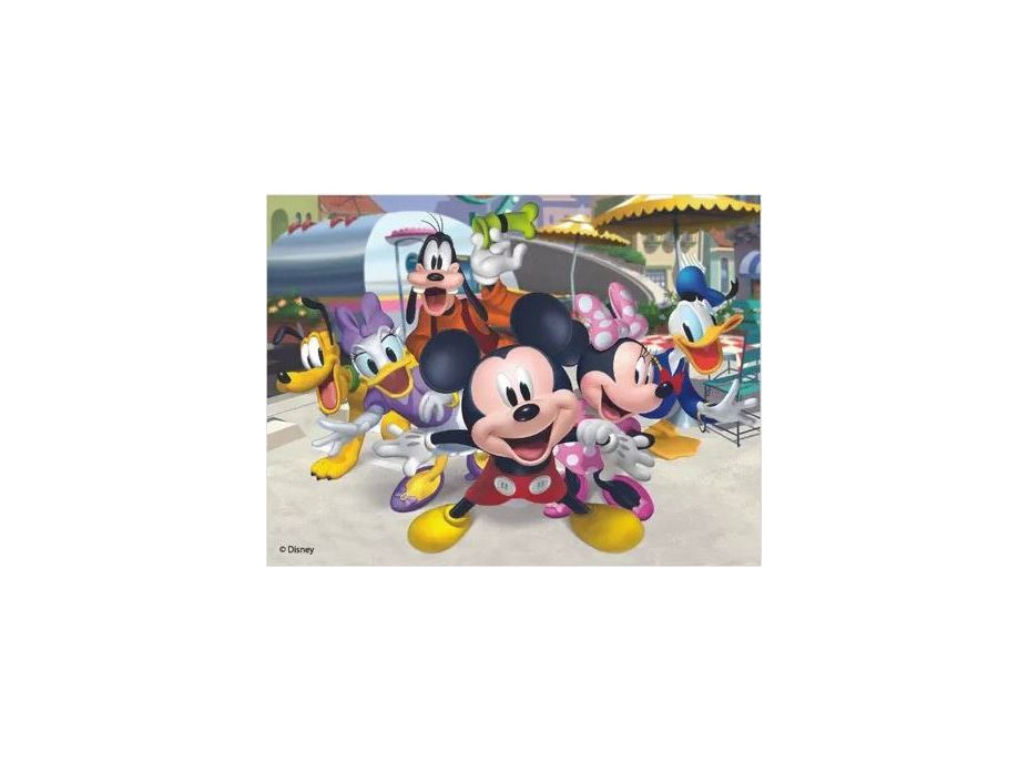 Dino Drevené licenčné kocky Mickey Mouse – 12 kociek