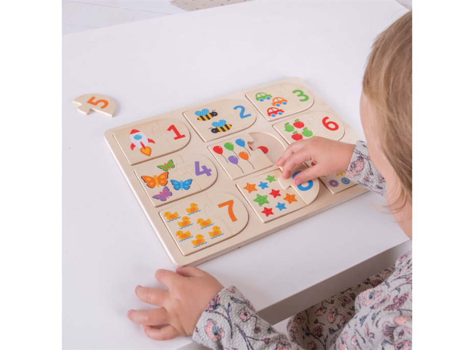 Bigjigs Toys Obrázkové počítacie puzzle