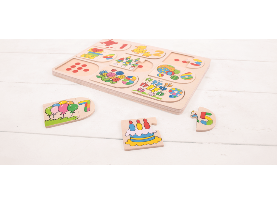 Bigjigs Toys Obrázkové počítacie puzzle