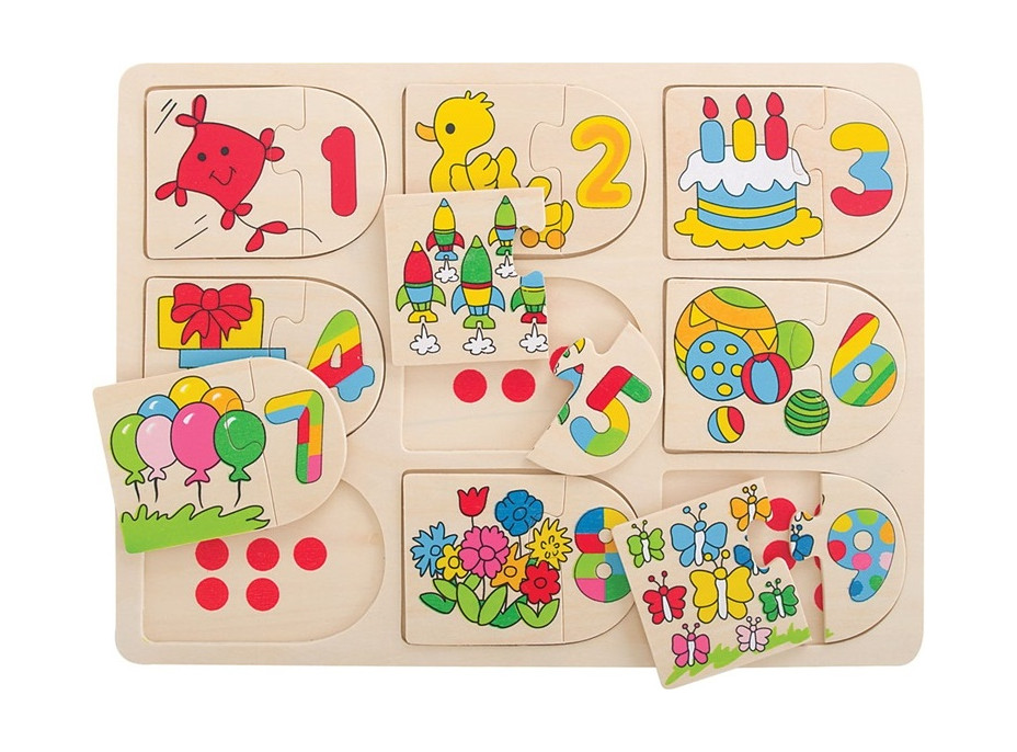 Bigjigs Toys Obrázkové počítacie puzzle