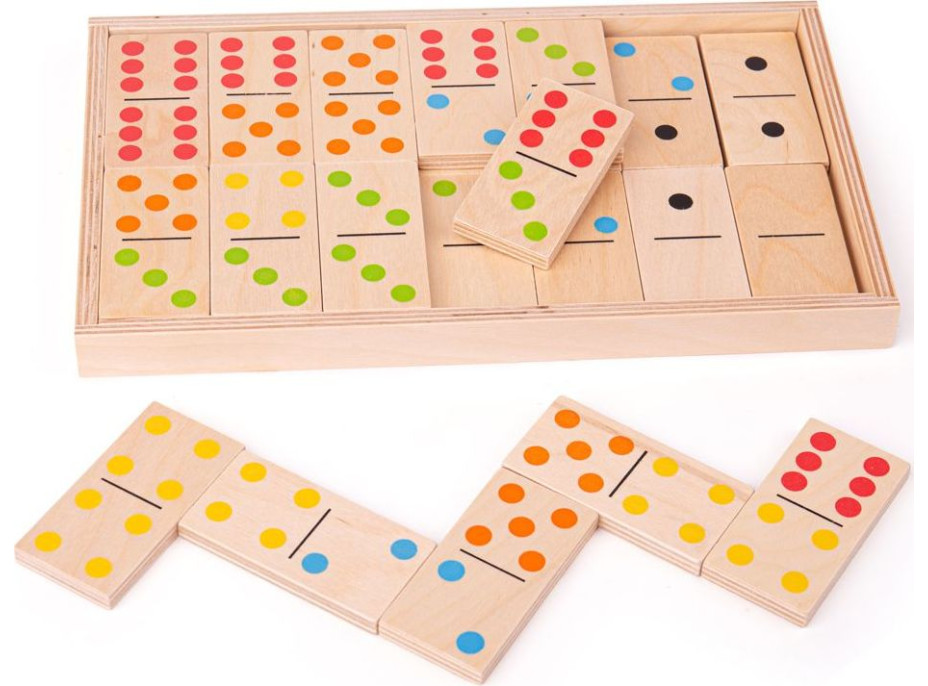 Bigjigs Toys Veľké drevené domino