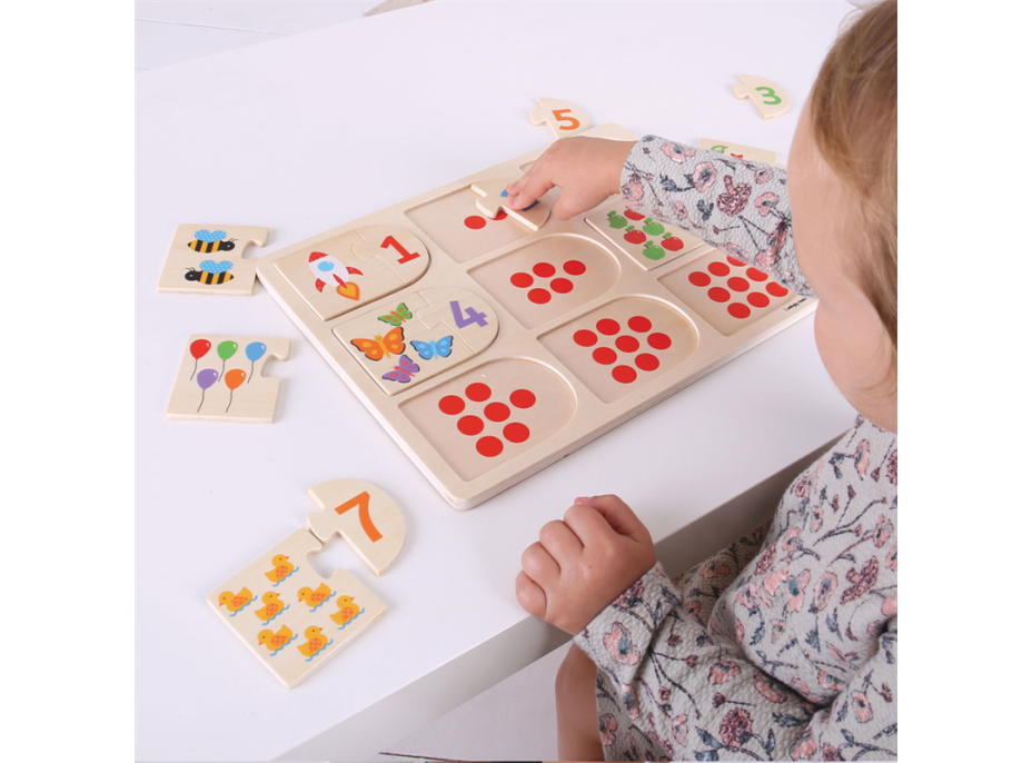 Bigjigs Toys Obrázkové počítacie puzzle