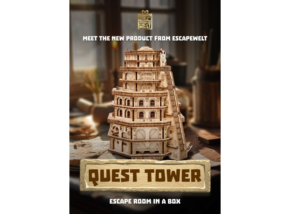 EscapeWelt Drevený hlavolam Quest Tower