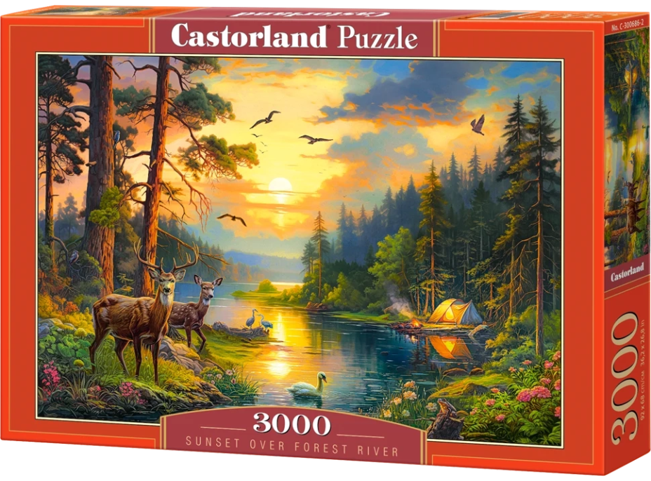 CASTORLAND Puzzle Západ slnka nad riekou 3000 dielikov