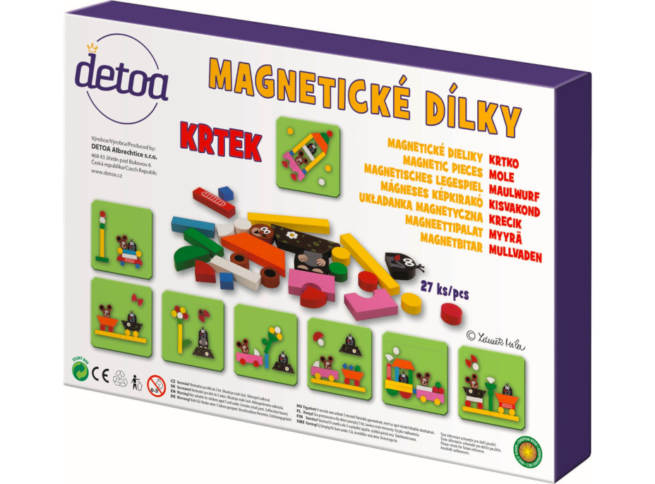 Detoa Magnetické dieliky Krtko MINI