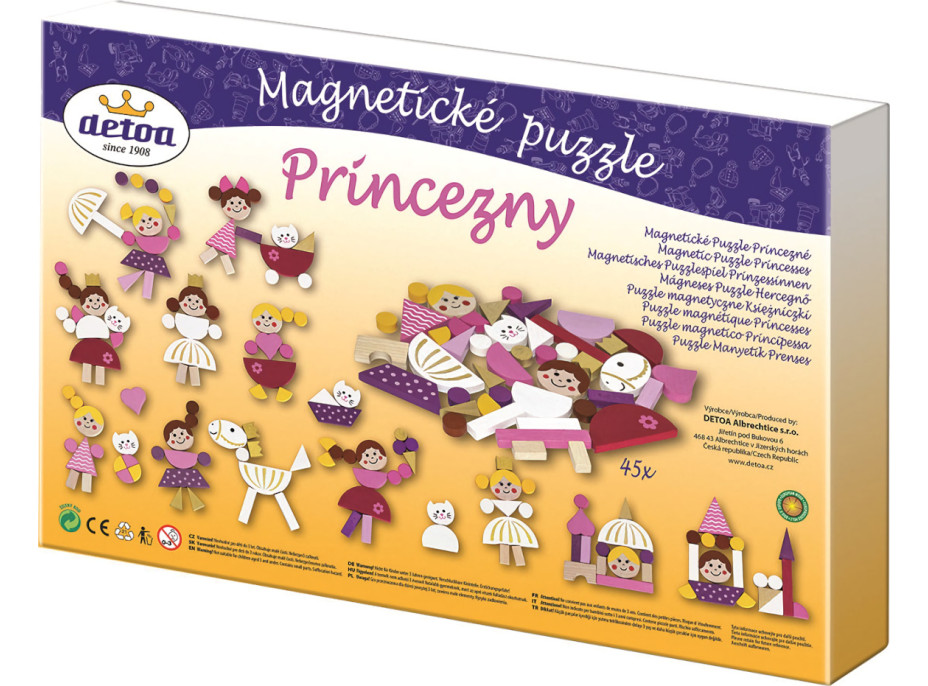 Detoa Magnetické puzzle princeznej