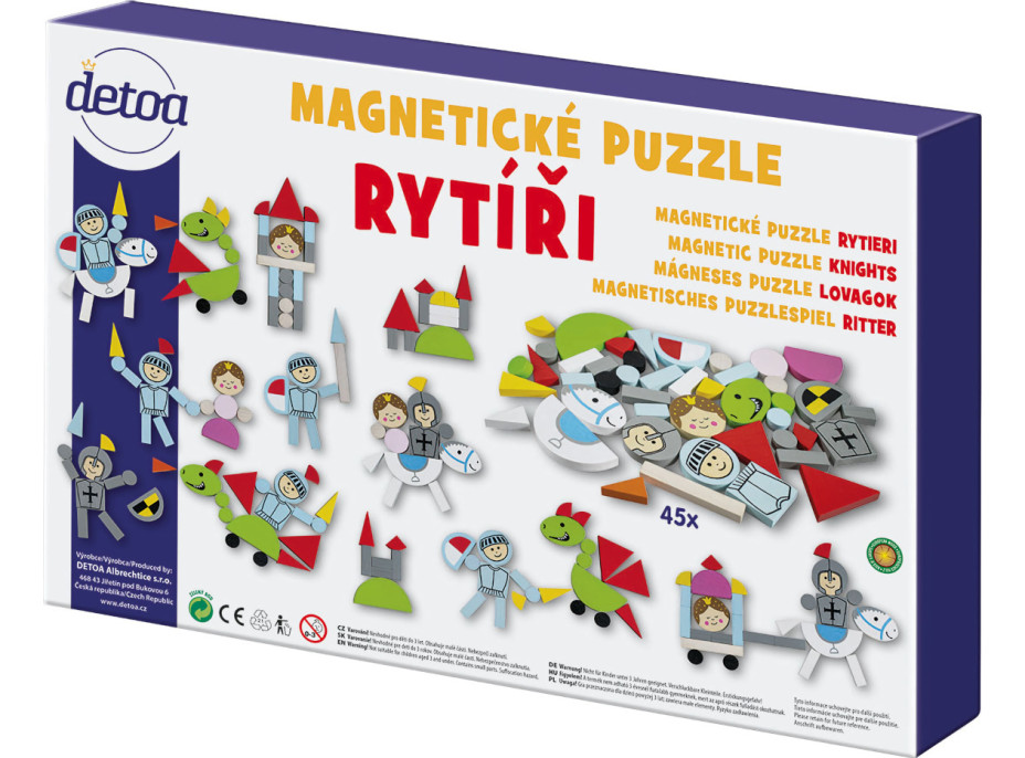 Detoa Magnetické puzzle Rytieri