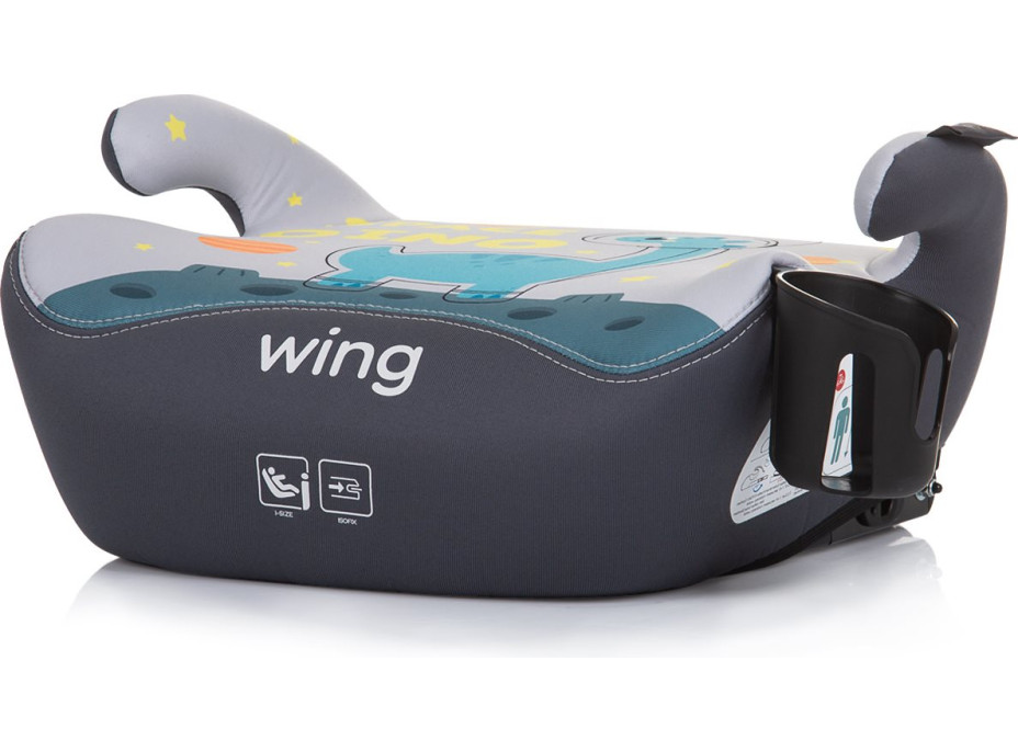 CHIPOLINO Podsedák Wing i-Size 125-150cm Isofix, Space Dino