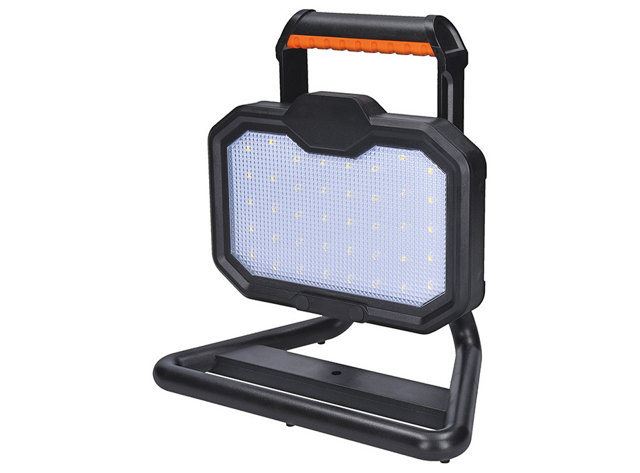 Solight LED reflektor 20W, prenosný, nabíjací, 2000lm, oranžovo-čierny