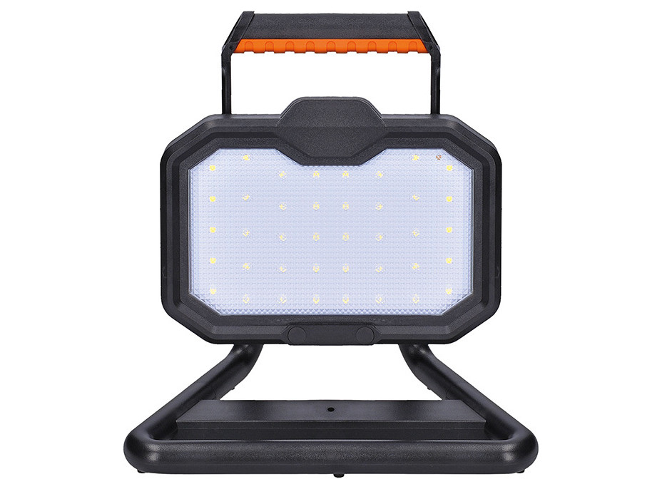 Solight LED reflektor 20W, prenosný, nabíjací, 2000lm, oranžovo-čierny