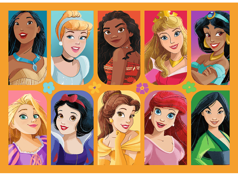 TREFL Puzzle Disney princeznej: Rozprávkové príbehy 4v1 (35,48,54,70 dielikov)