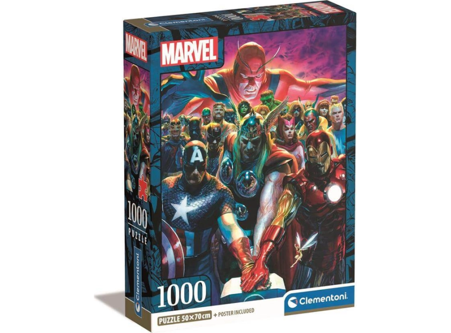 CLEMENTONI Puzzle Marvel: Avengers 1000 dielikov