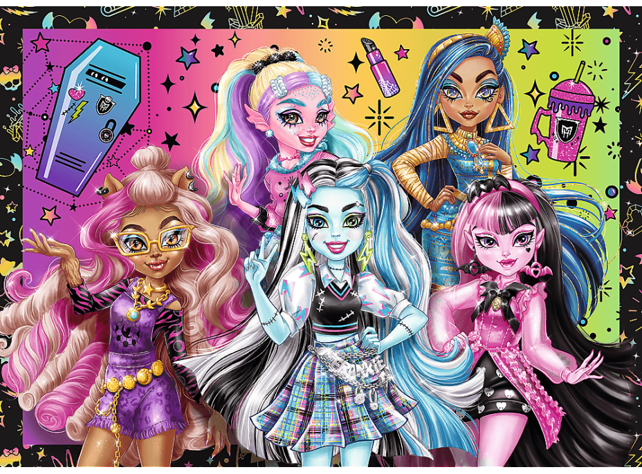 TREFL Puzzle Monster High: Elektrizujúci deň 4v1 (35,48,54,70 dielikov)