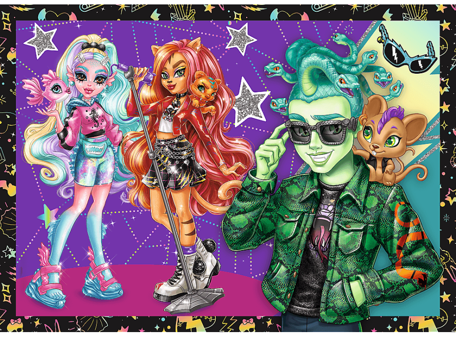 TREFL Puzzle Monster High: Elektrizujúci deň 4v1 (35,48,54,70 dielikov)