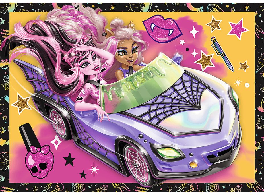 TREFL Puzzle Monster High: Elektrizujúci deň 4v1 (35,48,54,70 dielikov)