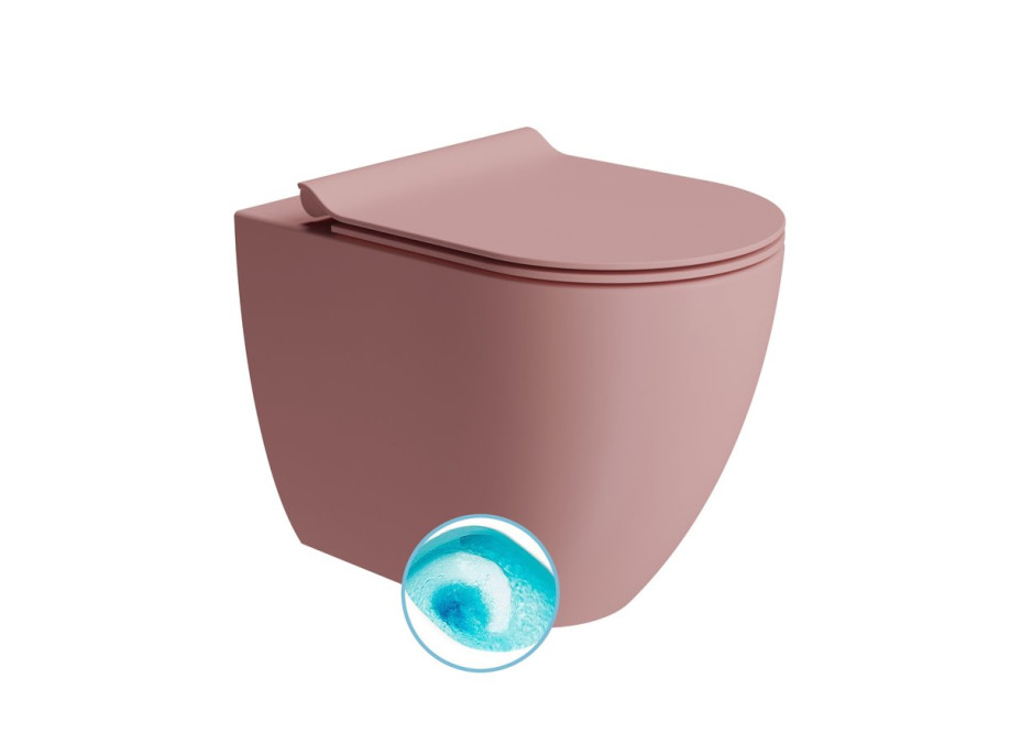 GSI PURA WC misa stojaca, Swirlflush, 36x55cm, spodný/zadný odpad, blush dual-mat 880324