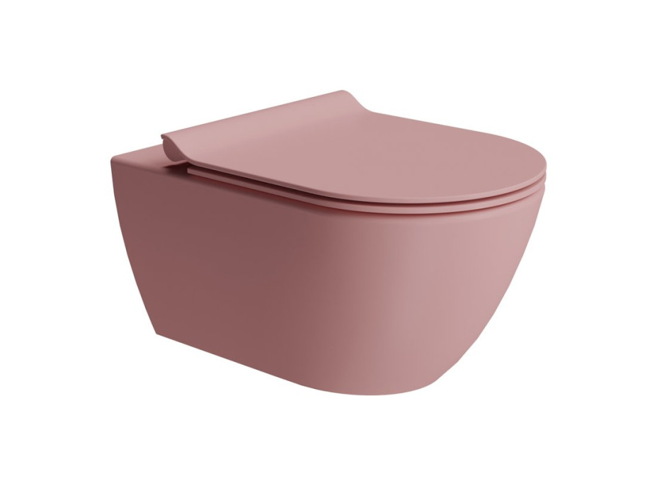 GSI PURA závesná WC misa, Swirlflush, 36x55cm, blush dual-mat 881524