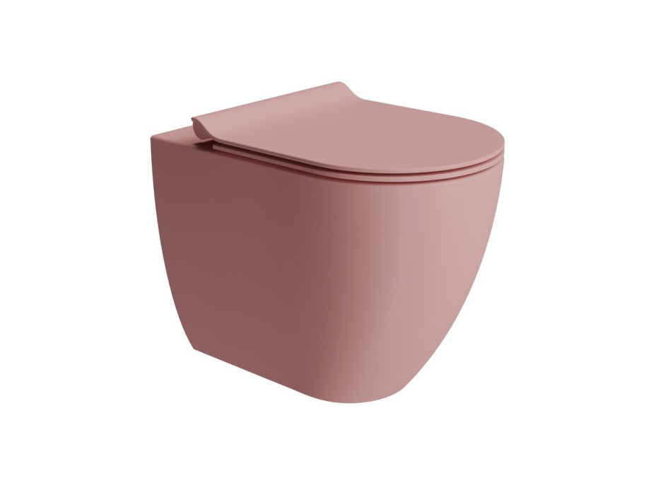 GSI PURA WC misa stojaca, Swirlflush, 36x55cm, spodný/zadný odpad, blush dual-mat 880324