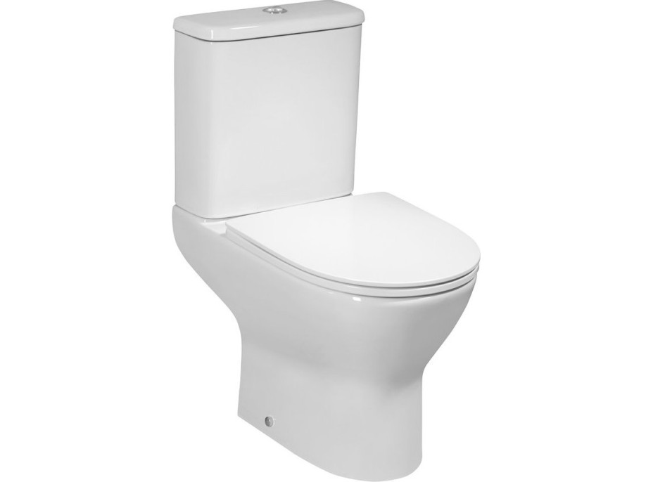 Bruckner DARIO RIMLESS WC kombi misa s nádržkou, spodný/zadný odpad, biela 201.431.4