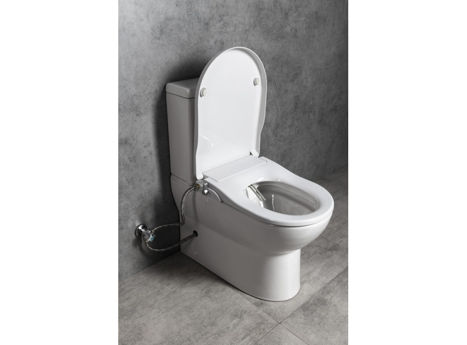 JALTA WC kombi, Rimless, s bidetovým sedadlom CLEAN STAR, spodný/zadný odpad, biela LB402-1