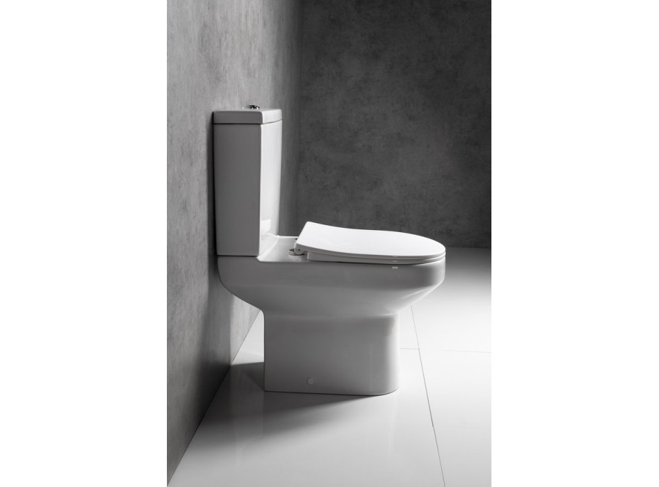 Aqualine VERMET WC kombi misa, spodný/zadný odpad, biela VR038