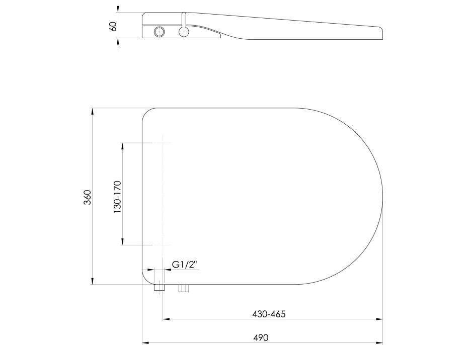 JALTA WC kombi, Rimless, s bidetovým sedadlom CLEAN STAR, spodný/zadný odpad, biela LB402-1