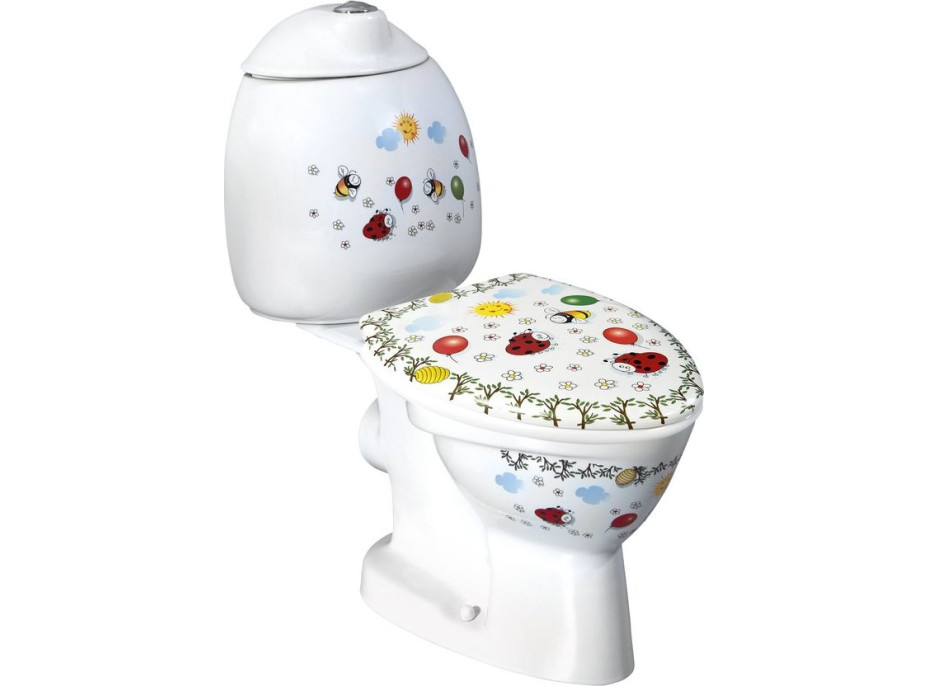 CREAVIT KID WC kombi detské, zadný odpad, dekor CK311.400.0F