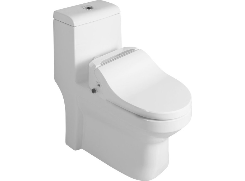 Sapho HUBERT WC kombi, zadný/spodný odpad s elektronickým bidetom USPA LUX UB-6635RU-2