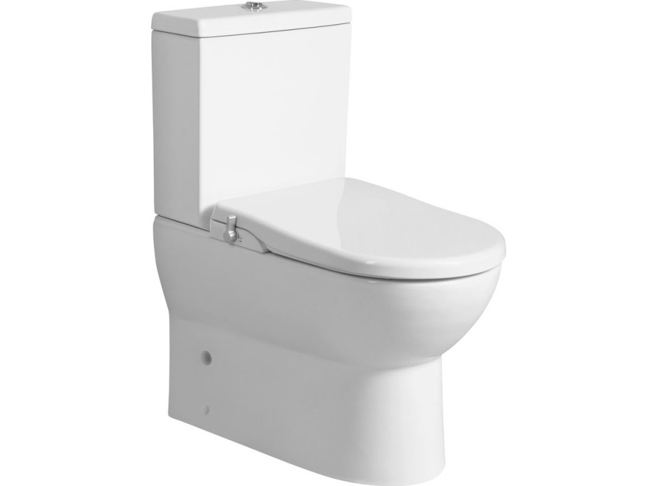 JALTA WC kombi, Rimless, s bidetovým sedadlom CLEAN STAR, spodný/zadný odpad, biela LB402-1